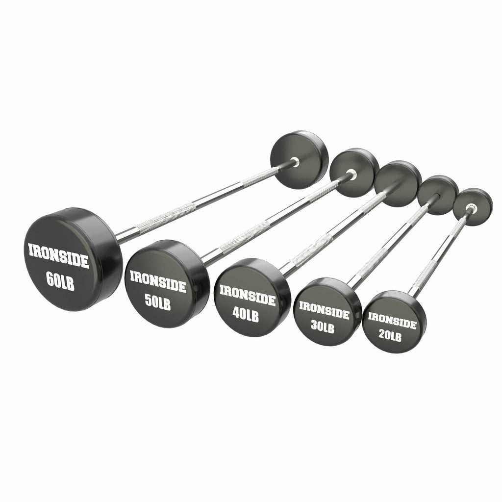 Set 10 Barras Mixtas Peso Fijo CPU (20 a 60lb) + Rack de Almacenamiento IRONSIDE