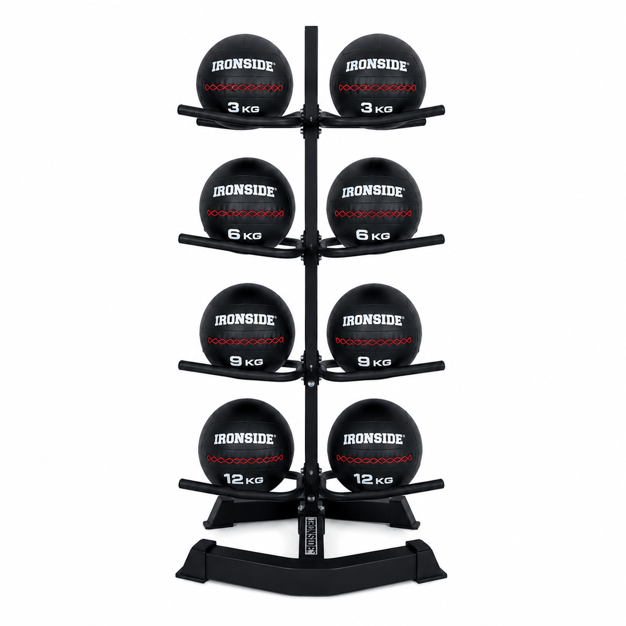 Pack IRONSIDE Wall Balls con Rack de Almacenamiento (3 a 12 KG)